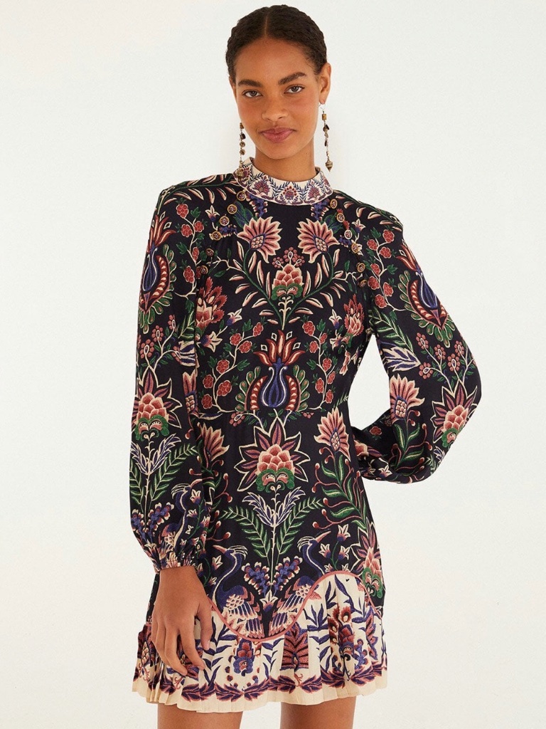 Farm Rio - Marvelous Garden Lenzin Dress - Xs